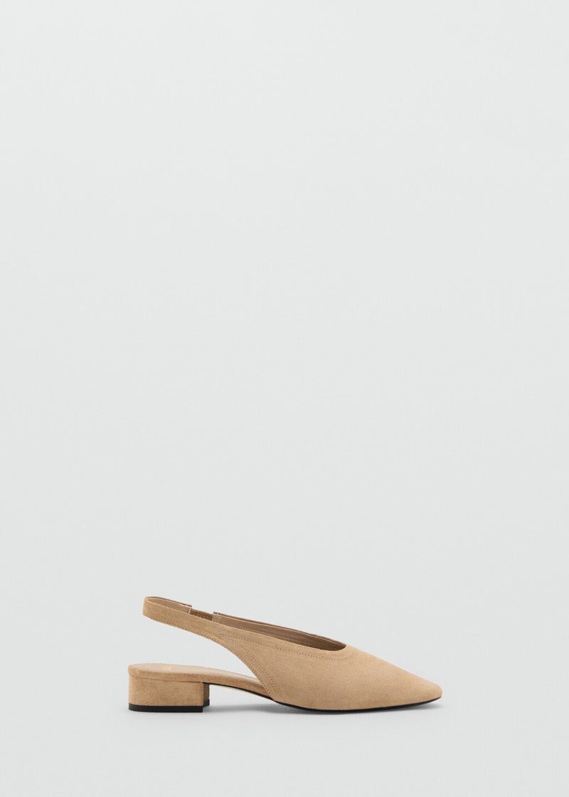 MANGO Casual Suede Heel Shoe  - Image 1