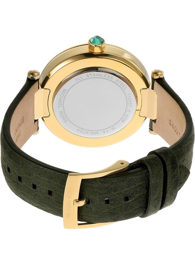 Michael Kors Women Parker Three-Hand Green Croco Leather Band Watch MK4724 - Image 5