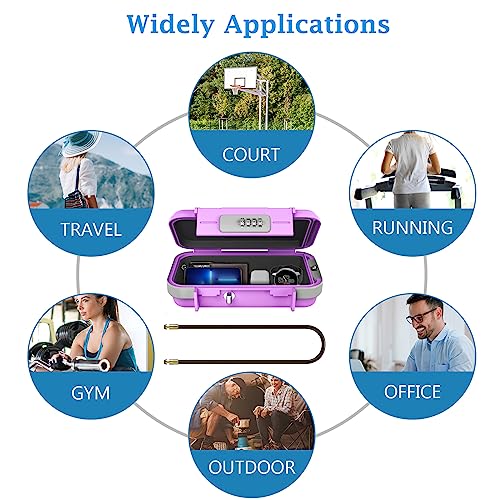AMIR Portable Safe Box, Combination Security Case LockBox with Code, Waterproof Anti-Theft Personal Mini Travel Safe with Removable Chain, Portable Lock Box for Home, Office, Car, Dorm, Beach - Image 5
