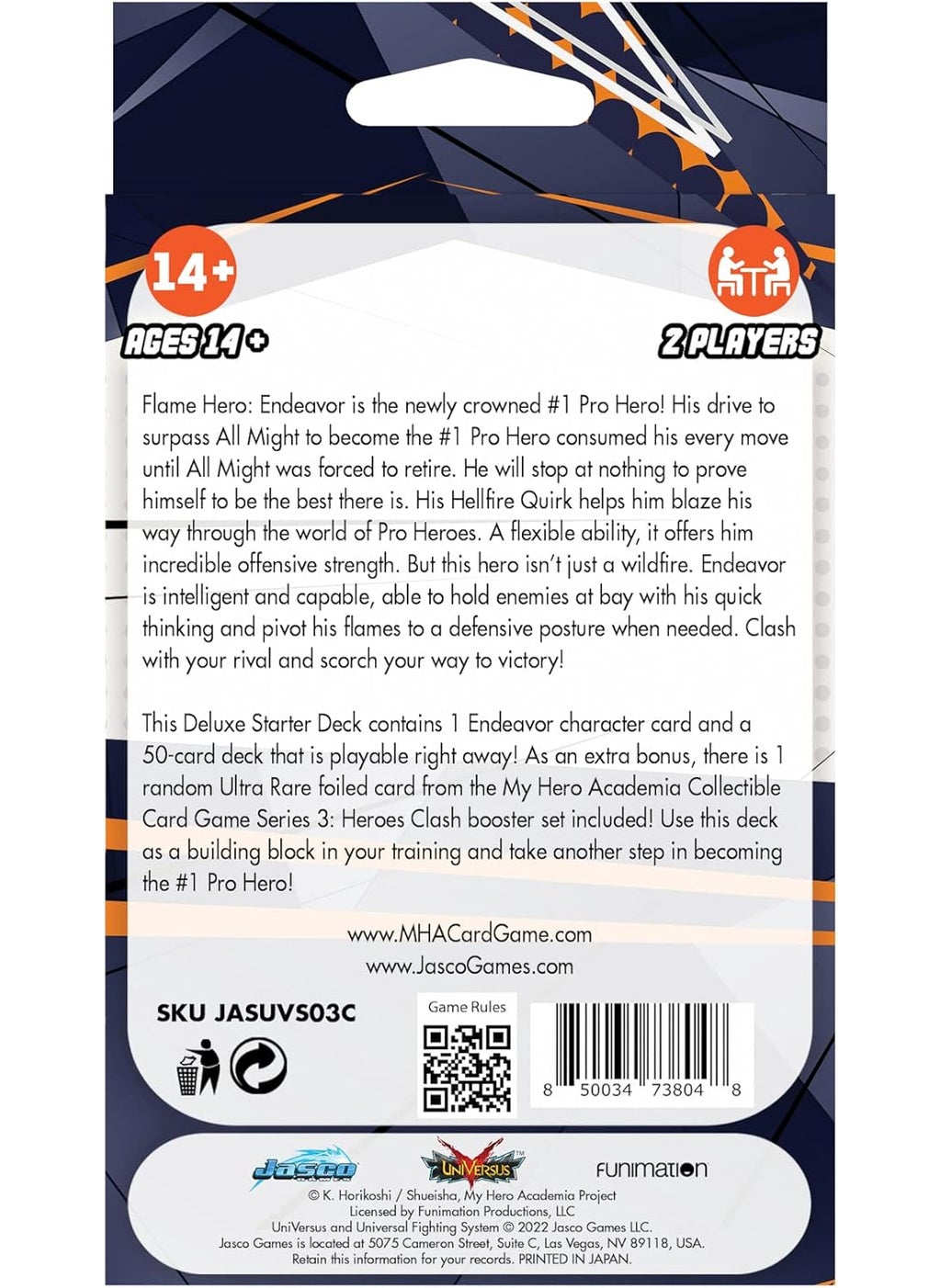 Asmodee Jasco Games My Hero Academia Collectible Card Game Series 3 Endeavor Starter Deck  Trading Card Game for Adults and Teens  Ages 14  2 Players  Average Playtime 2030 Minutes  Made  - Image 3