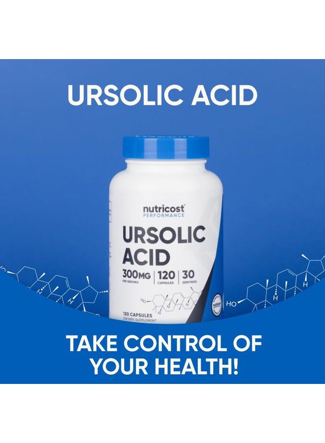 Nutricost حمض أورسوليك 300 ملغ، 120 كبسولة - نباتي، غير معدّل وراثيًا، خالي من الغلوتين، خالي من الصويا - Image 5