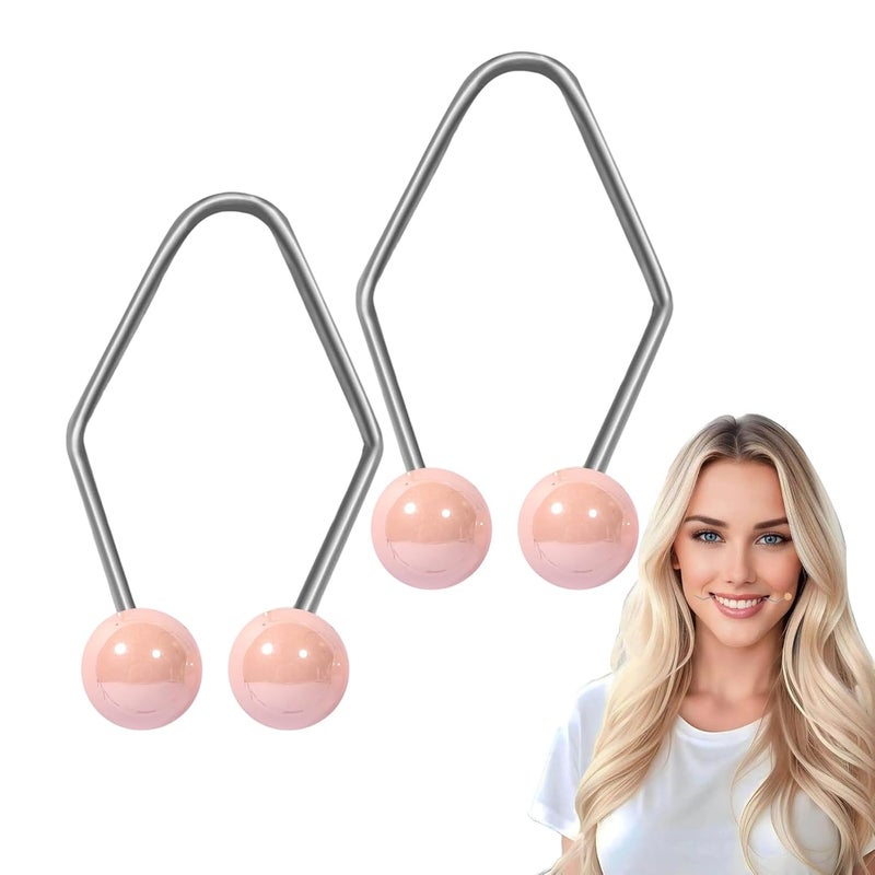 Pink Stainless Steel Cheek Exerciser Smile Trainer Easy to Clean for Sleeping Working Reading - Image 1