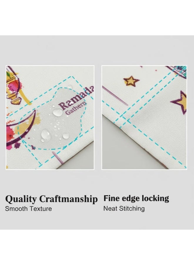 Y&D Eid Mubarak Table Flag Table Runner Ramadan Kareem Table Decorations  Ramadan Decor Sets For Dining Supply 33*150cm - Image 5