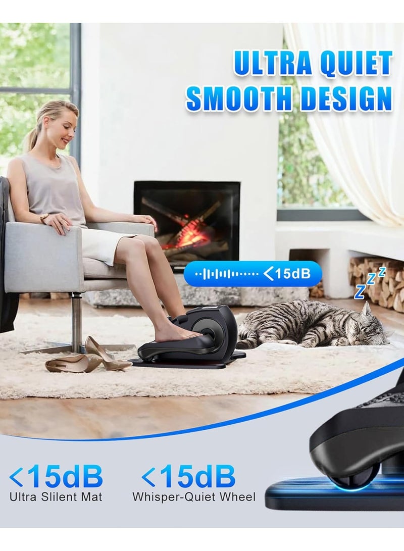 ASIV Under Desk Elliptical Machine, Ellipse Leg Exerciser for Seniors Fully Assembled, Quiet & Portable Electric Seated Pedal Exerciser with Remote Control & 12 Adjustable Speeds, black - Image 5