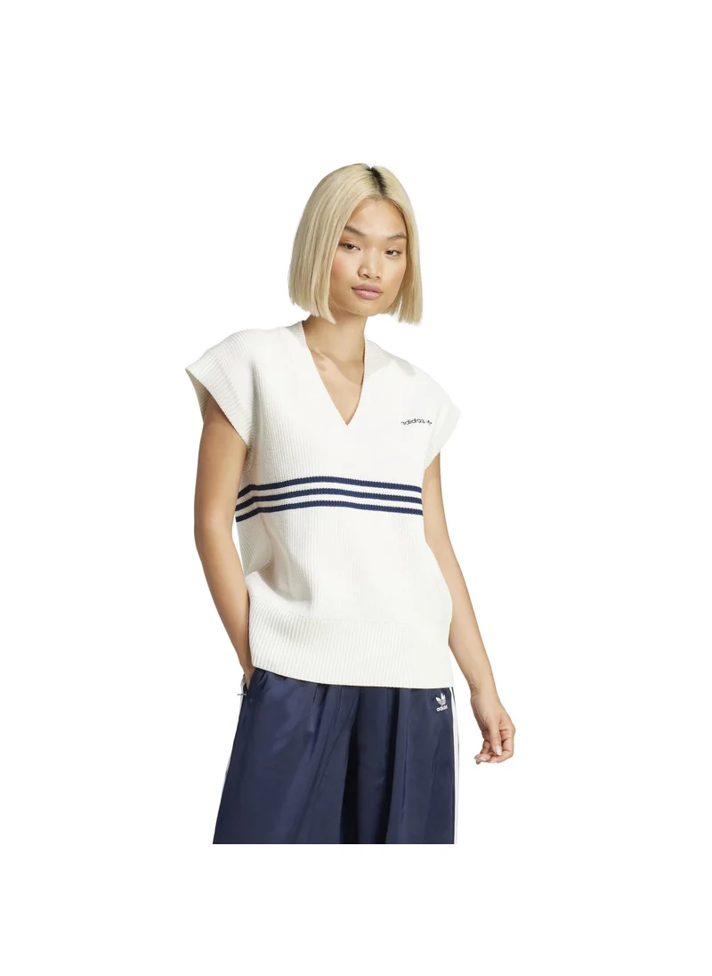 اديداس adidas KNITTED VEST White Originals Women JACKETS