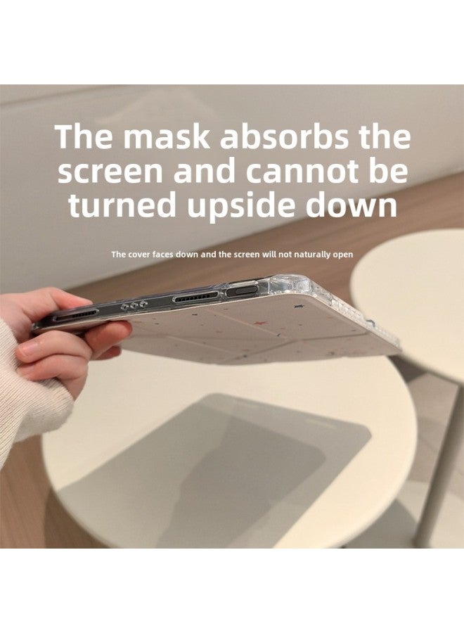Three-fold Y-shaped Ipad Case 10.2 Inch Apple 789 Generation Magnetic Suction 10 With Pen Slot Air3 Anti-fall 6MINI7 Protective Cover-Color:Raw Edge Cat Y-Applicable Models:2024air6 11inch - Image 3