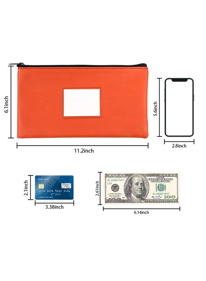VOCHIC 7 Pack 7 Days Money Bags With Zipper 11.2X6.1 Inch Bank Bags Money Pouch For Cash Security Bank Deposit Bag Utility Coin Bag Leatherettecash Bag Utility Pouch Check Wallet (Assorted 7 Colors) - Image 3
