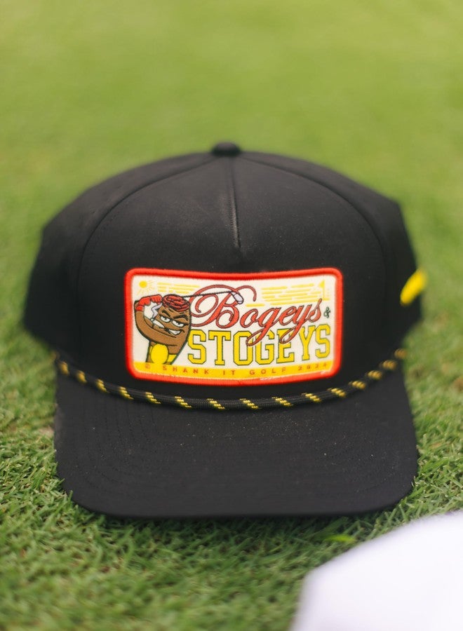 SHANKITGOLF Bogeys and Stogies Golf Hat Funny Golf Gift Adjustable Hat (Black) - Image 4