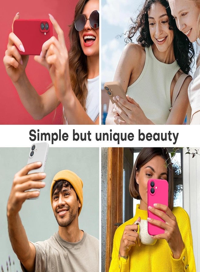 LOVE 3000 جراب LOVE 3000 مصمم خصيصًا لهاتف iPhone 16، مصنوع من السيليكون الفاخر مع بطانة ناعمة من الألياف الدقيقة المقاومة للخدش، جراب واقٍ مقاوم للصدمات مناسب للرجال والنساء والفتيات، مقاس 6.1 بوصة، لون أبيض - Image 2