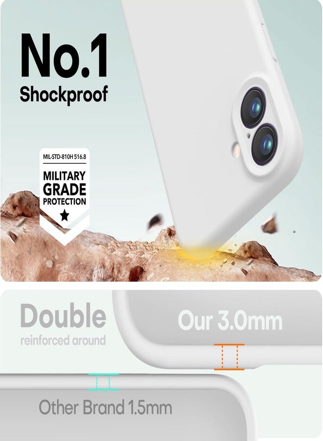 LOVE 3000 جراب LOVE 3000 مصمم خصيصًا لهاتف iPhone 16، مصنوع من السيليكون الفاخر مع بطانة ناعمة من الألياف الدقيقة المقاومة للخدش، جراب واقٍ مقاوم للصدمات مناسب للرجال والنساء والفتيات، مقاس 6.1 بوصة، لون أبيض - Image 4