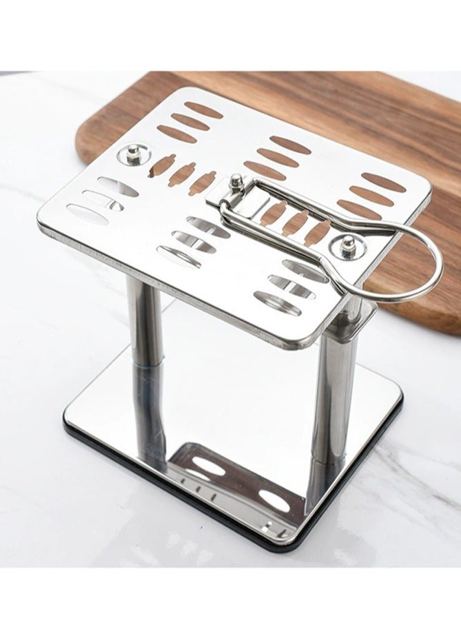 wowofa 24 Pieces Silverware Set with Holding Stand, Stainless Steel Cutlery Set Flatware Utensils Including Knife,Fork,Spoon and Teaspoon (Silver)  - Image 2