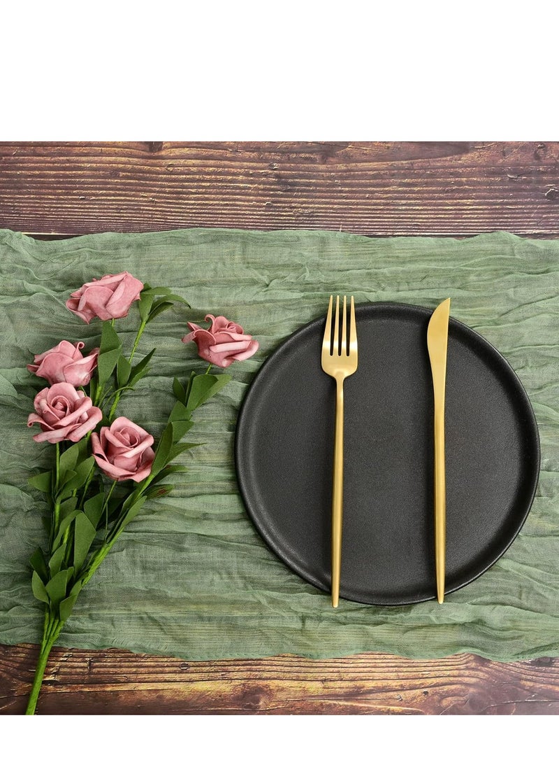 Oasisgalore 10 Pack Table Napkins Wrinkled Table Napkins Rustic Decorative Napkins for Weddings Party Dinner Table, 20 x 20 Inch  - Image 4