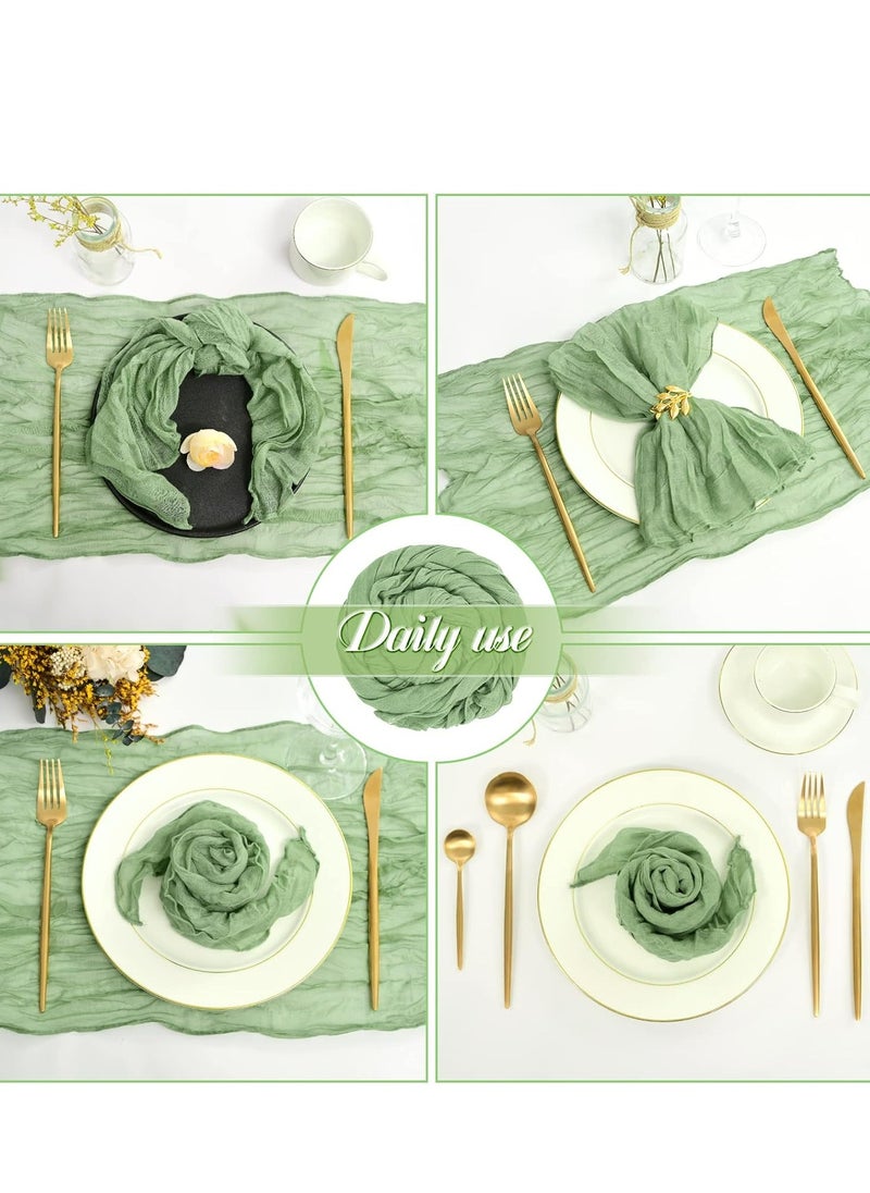 Oasisgalore - 10 Pack Table Napkins Wrinkled Table Napkins Rustic Decorative Napkins for Weddings Party Dinner Table, 20 x 20 Inch - Image 1