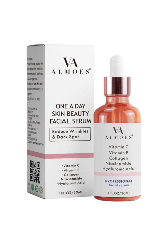 AA almoes Almoes Serum 20% Vitamin Calpha Arbutin Polyglutamic Acidhyaluronic Acid Vit Ecollagenporeminimizing Formula Brightening Face & Eye Serum 1 Fl Oz - Image 1