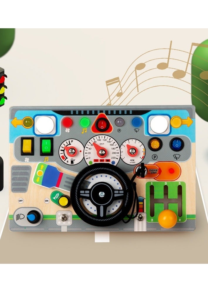 Children's Early Education Simulation Steering Wheel Electronic Switch Light Educational Puzzle Toy - Image 2