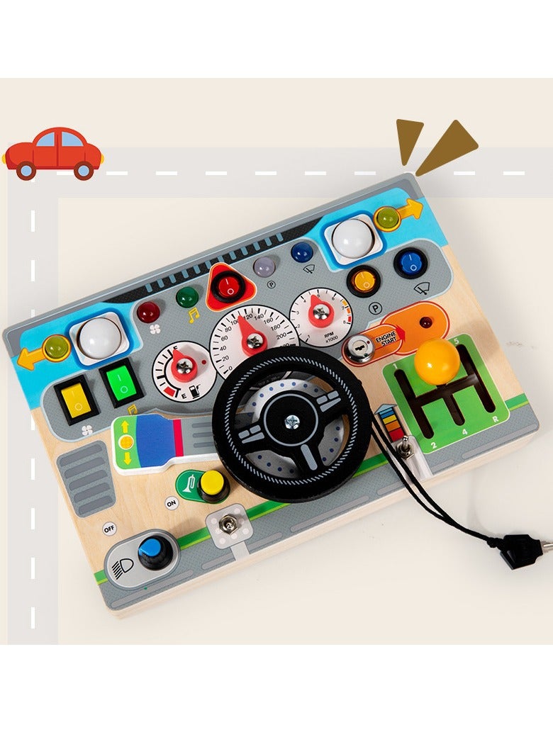 Children's Early Education Simulation Steering Wheel Electronic Switch Light Educational Puzzle Toy - Image 3