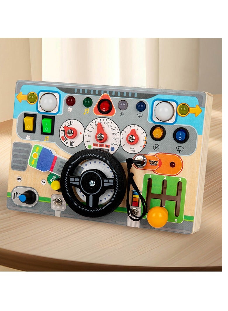 Children's Early Education Simulation Steering Wheel Electronic Switch Light Educational Puzzle Toy - Image 4