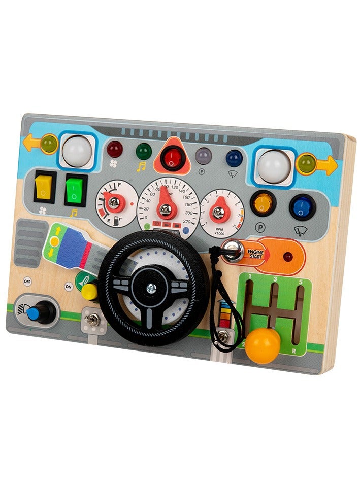 Children's Early Education Simulation Steering Wheel Electronic Switch Light Educational Puzzle Toy - Image 5