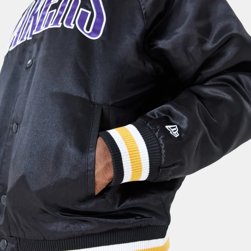 NEW ERA Men's NBA Los Angeles Lakers Off Court Retro Wordmark Jacket