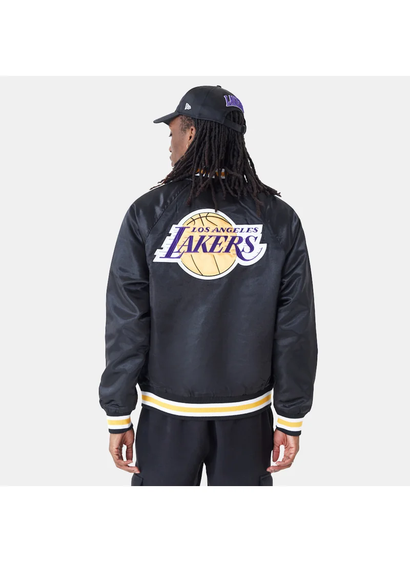NEW ERA Men's NBA Los Angeles Lakers Off Court Retro Wordmark Jacket