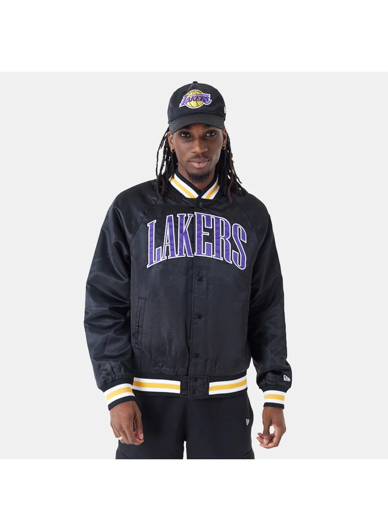 NEW ERA Men's NBA Los Angeles Lakers Off Court Retro Wordmark Jacket