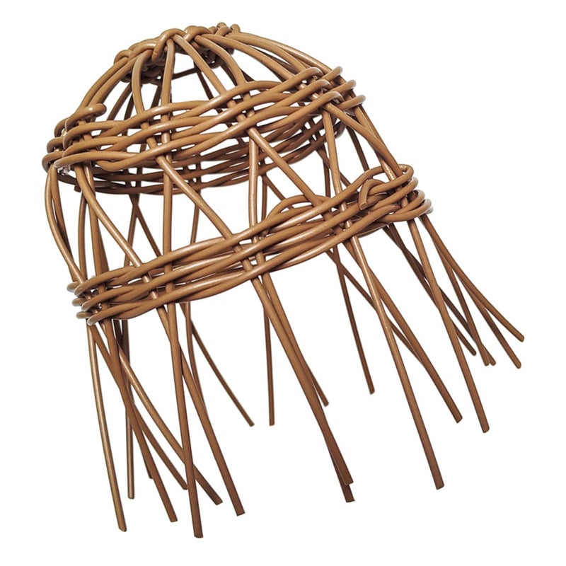 Rustic Rattan Woven Hanging Lamp Shade For Ceiling Light Indoor Living Room Bedroom - Image 2