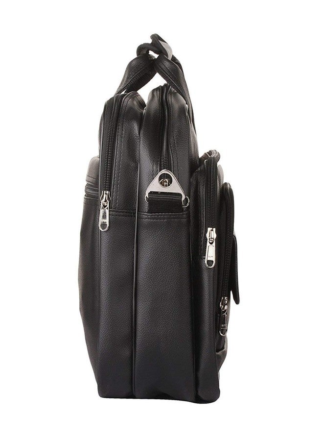 DADDY - G Daddy G Black Artificial Leather Handmade Men Laptop Bag Cross Over Shoulder Messenger Bag Office Bag - Image 2