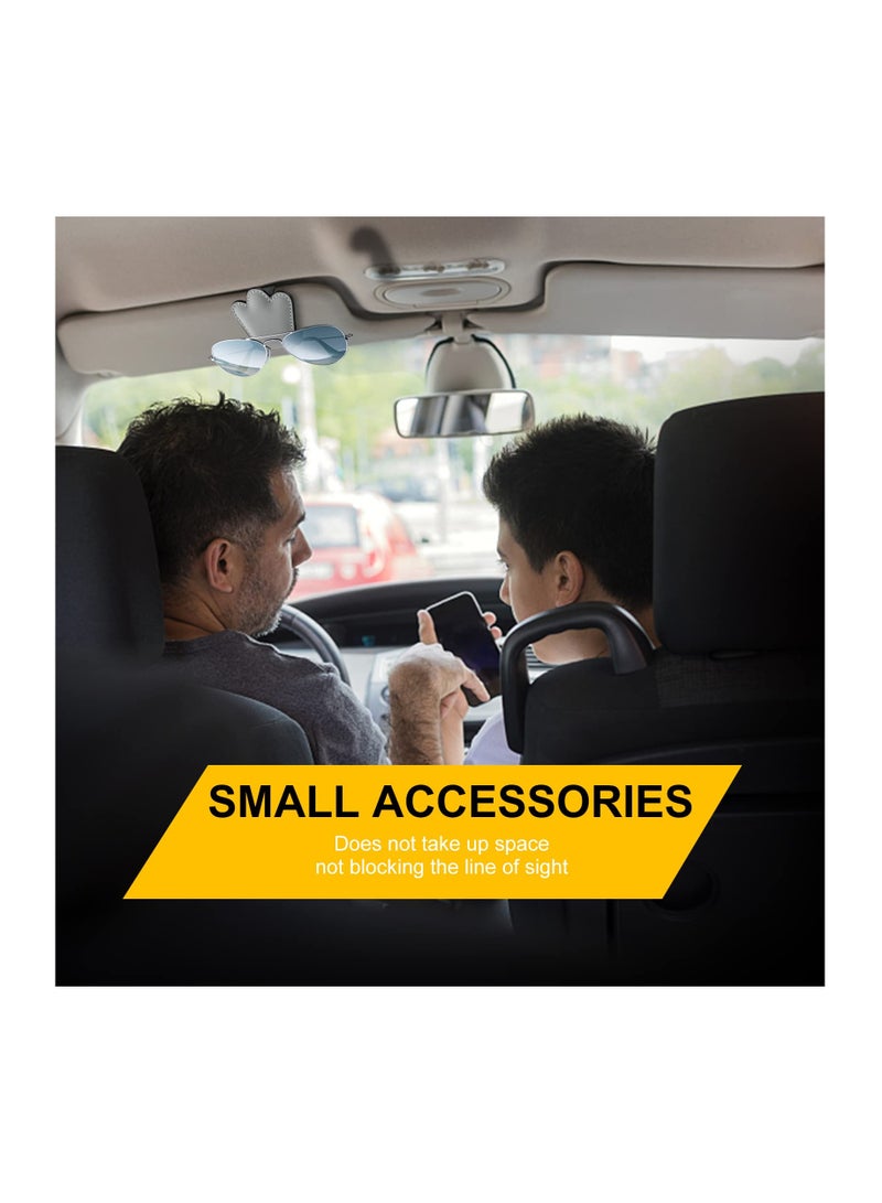 Zikra 2 Pack Magnetic Leather Sunglass Holder, Eyeglass Hanger Clip for Car Sun Visor, Ticket Card Clip Eyeglasses Mount, Car Visor Accessories, Suitable for Different Size Eyeglasses, Gray - Image 5