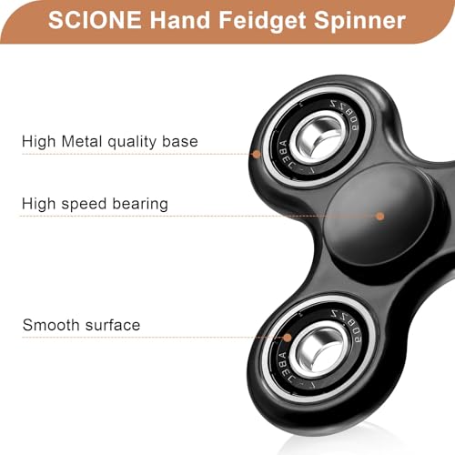 SCIONE Fidget Spinner Toy 1 Pack Cool Fidget Spinners for Kids Adults Sensory Fidgets Toys Anxiety Relief for ADHD Autism Portable Handheld Toy for Office School Travel - Image 5