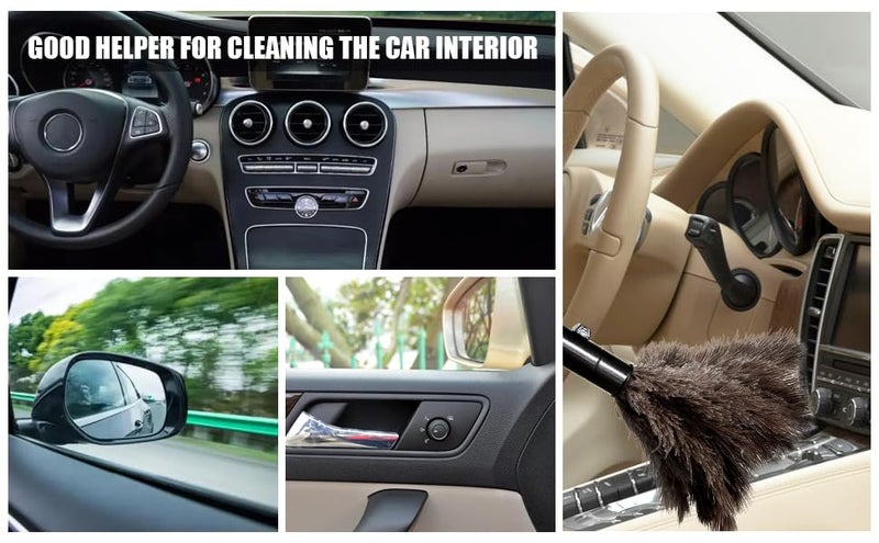 iHUFeather Retractable Ostrich Feather Duster for Cleaning, Fluffy and Natural Feather Duster with Retractable Handle， Reusable Eco-Friendly Handheld Cleaning Supplies (15 inch) - Image 5