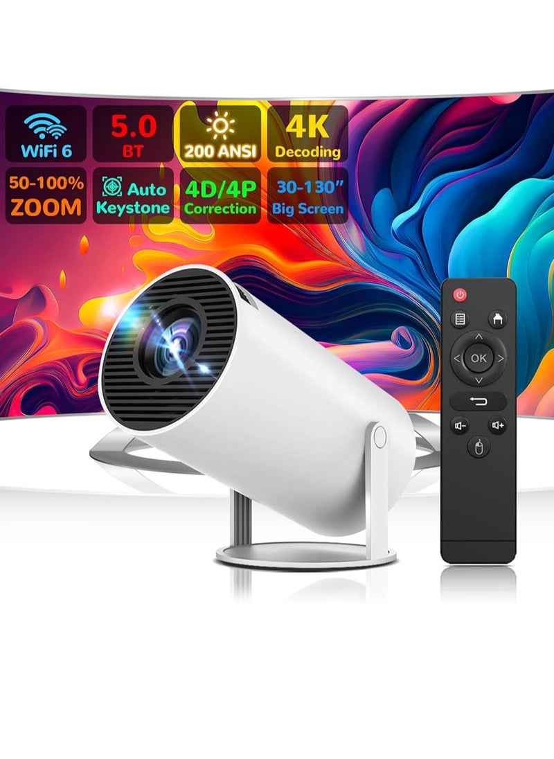 Generic - Portable Projector Small Straight Projector 4k For Home Use 180 Degrees Projection Angle Automatic Focus Home Video Projector - Image 1