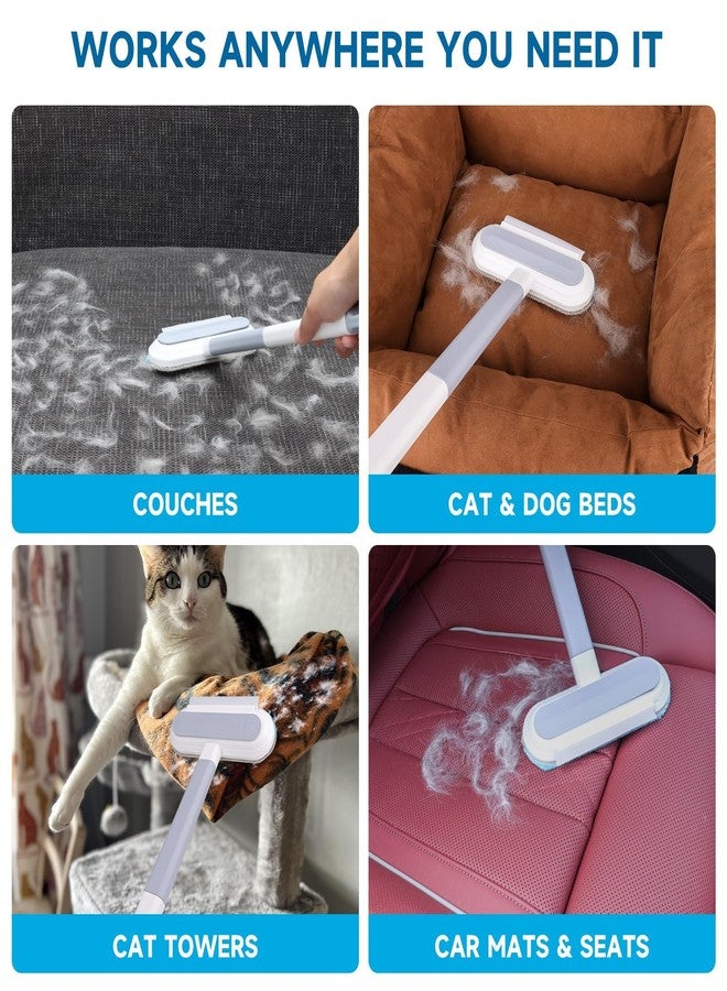 Owtemeot Pet Hair Remover for Furniture, 17.7Inch Reusable Lint Brush for Dog Cat Hair 4-in-1 Multifunctional Fur Removal Tool with Long Handle, Gentle on Couch, Carpet, Car Seat, Bedding and Clothes, 2-Pack - Image 5