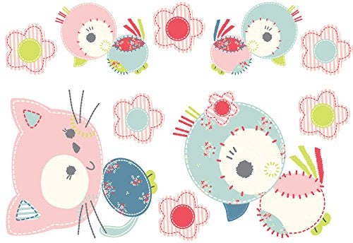 Fine Décor Fine Decor FDS753760 Girls Wall Stickers, Kitty Tea Time Decal - Image 3