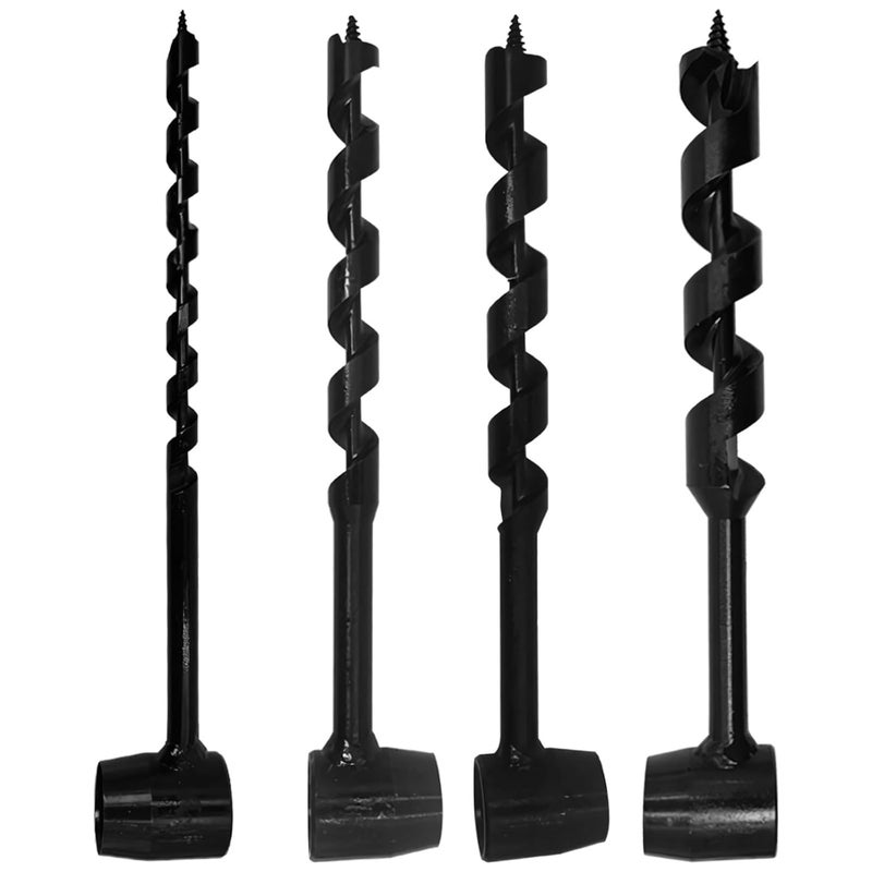 Generic Wood Drill Auger Bit Set, 4 Pieces, Bushcraft, Manual - Image 1