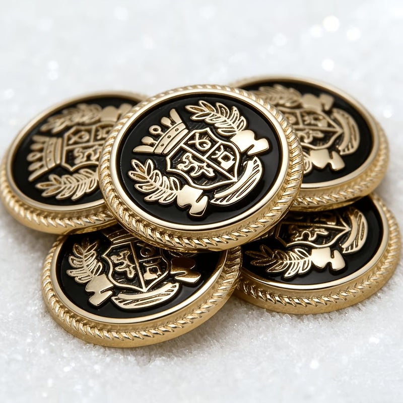 11pcs Golden Retro Metal Irregular Buttons For DIY Sweater Sewing - Image 4