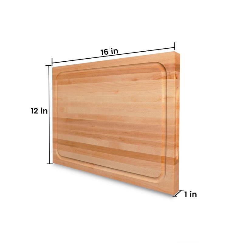 CONSDAN Hard Maple Wood Cutting Board for Kitchen, USA Grown Hardwood, 16 x 12, with Invisible Inner Handle, Prefinished with Food-Grade Oil, Suitable for Kitchen Edge Grain, 1" Thick - Image 3