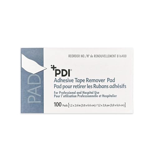 PDI Healthcare B16400 Adhesive Tape Remover Pad, 1.2" Width, 2.6" Length, Pack of 100 - Image 3