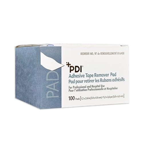 PDI Healthcare B16400 Adhesive Tape Remover Pad, 1.2" Width, 2.6" Length, Pack of 100 - Image 2