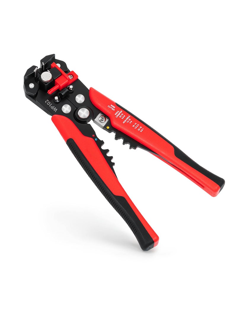 Excefore 3 in 1 Automatic Universal Wire Stripping Tool, 10-24 AWG Self Adjusting Wire Stripper/Wire Crimper/Wire Cutter, Multifunctional Wire stripper and Crimping Tool, 8 Inch  - Image 1