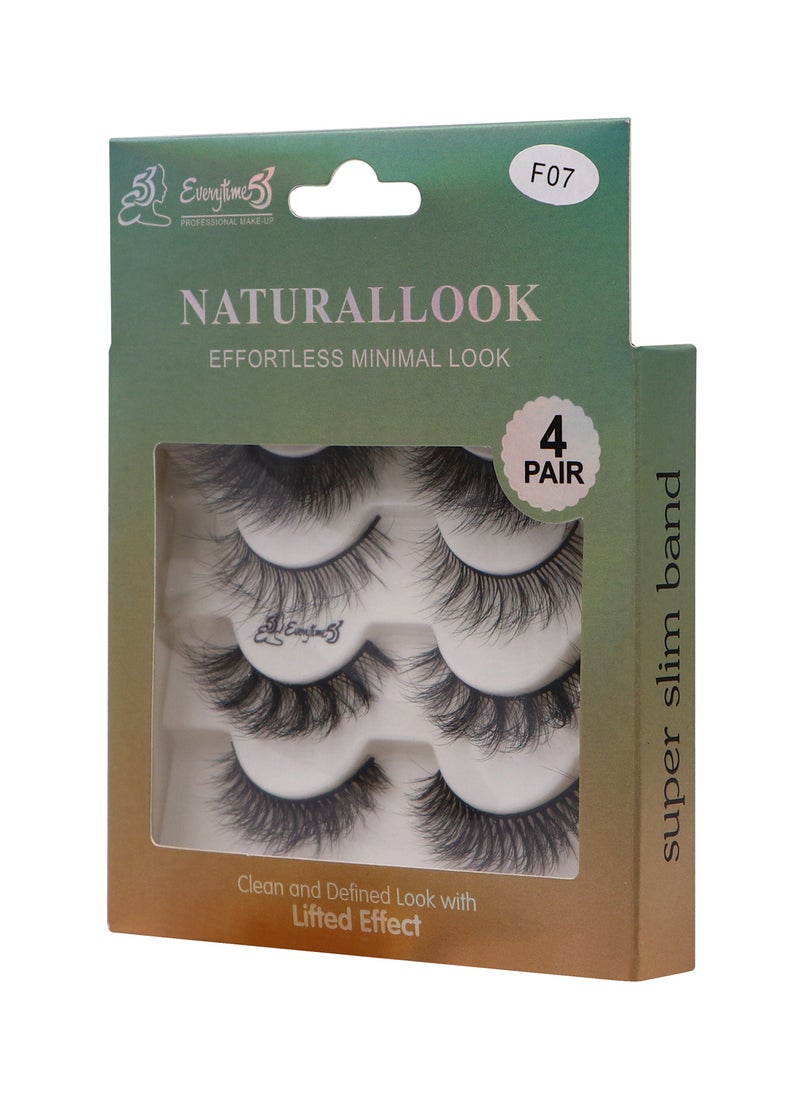 Everytime53 Everytime53 Women's 4 Pair Natural Look Eye Lashes - F07  - Image 2
