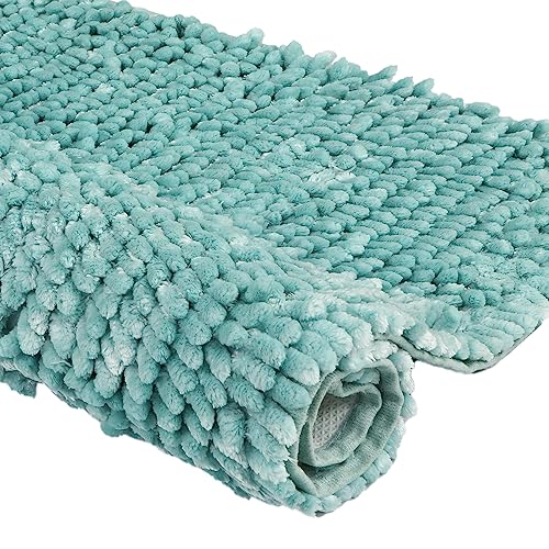 Villedomo Bathmats | Machine Washable | Antiskid Bath mats | Water soak Bath mats (40 x 60 CM 2 Piece, Teal) - Image 3