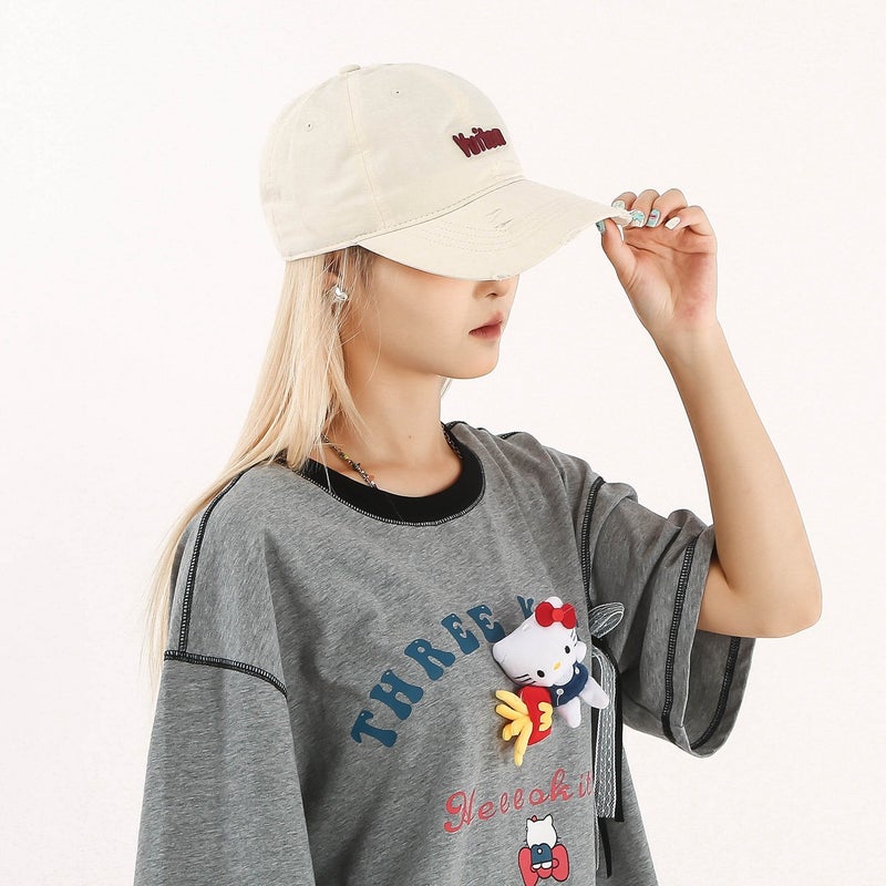 Washed Denim Baseball Cap - Image 3