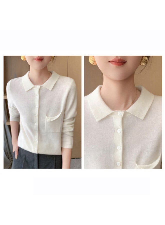 XINYANG Polo Collar Knitted Cardigan 2025 Early Autumn Sweater Shirt - Image 4