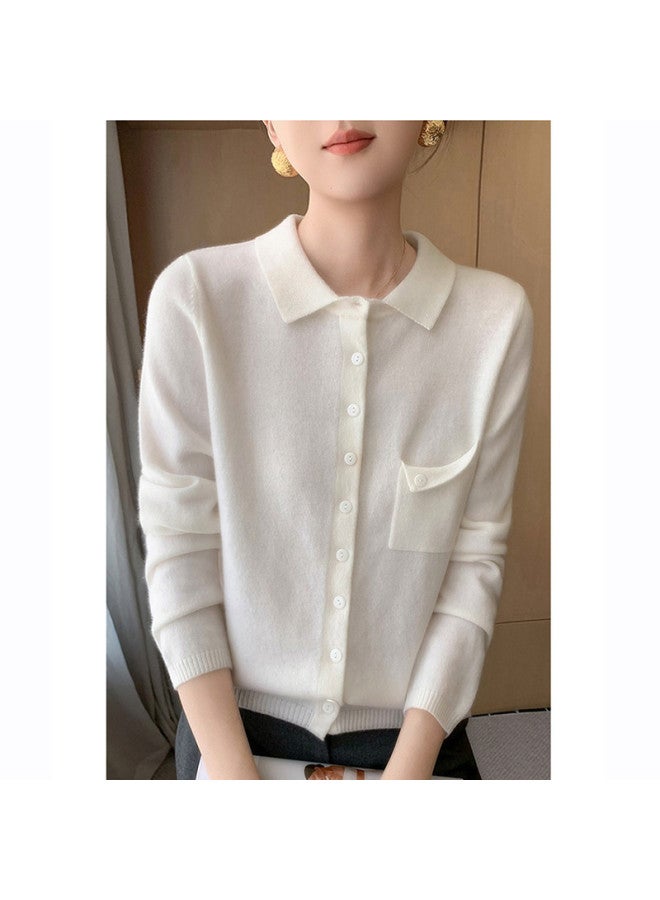 XINYANG Polo Collar Knitted Cardigan 2025 Early Autumn Sweater Shirt - Image 3
