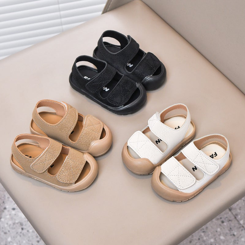Anti-collision Baby Shoes Simple Baby Girl Toe Sandals Toddler Shoes Baby Soft Sole Summer All-match in stock Wholesale - Image 3