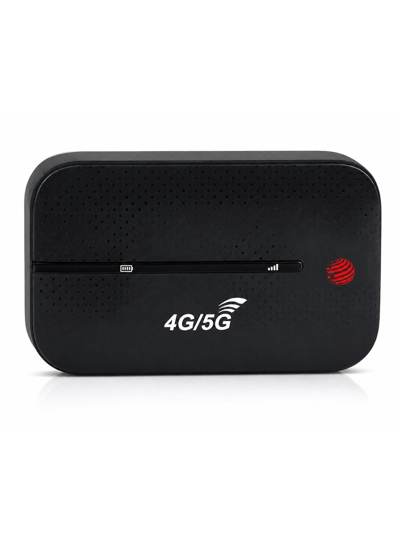 جهاز توجيه (راوتر) واي فاي محمول يدعم شبكات 4G/5G - نقطة اتصال متنقلة ببطارية سعة 3000 مللي أمبير، وسرعة تنزيل تصل إلى 150 ميجابت في الثانية، ودعم بطاقة SIM؛ مثالي للسفر والاستخدام المنزلي والمكتبي. - Image 1