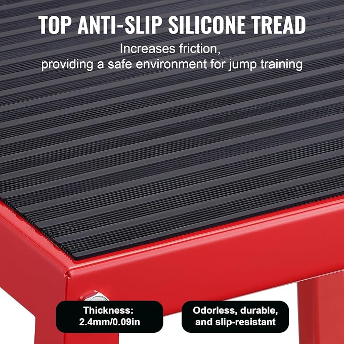 VEVOR Plyometric Jump Box, 12 Inch Plyo Box, Steel Plyometric Platform And Jumping Agility Box, Anti-Slip Fitness Exercise Step Up Box For Home Gym Training, Conditioning Strength Training - Image 3