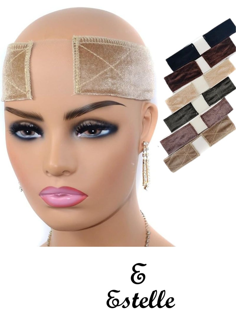 إستيل شعر مستعار قبضة عدم الانزلاق الدانتيل شعر مستعار الفرقة شعر مستعار عقال قبضة وشاح مخملي رباط شعر للشعر المستعار والأمامي 01 قطعة بني فاتح - Image 1