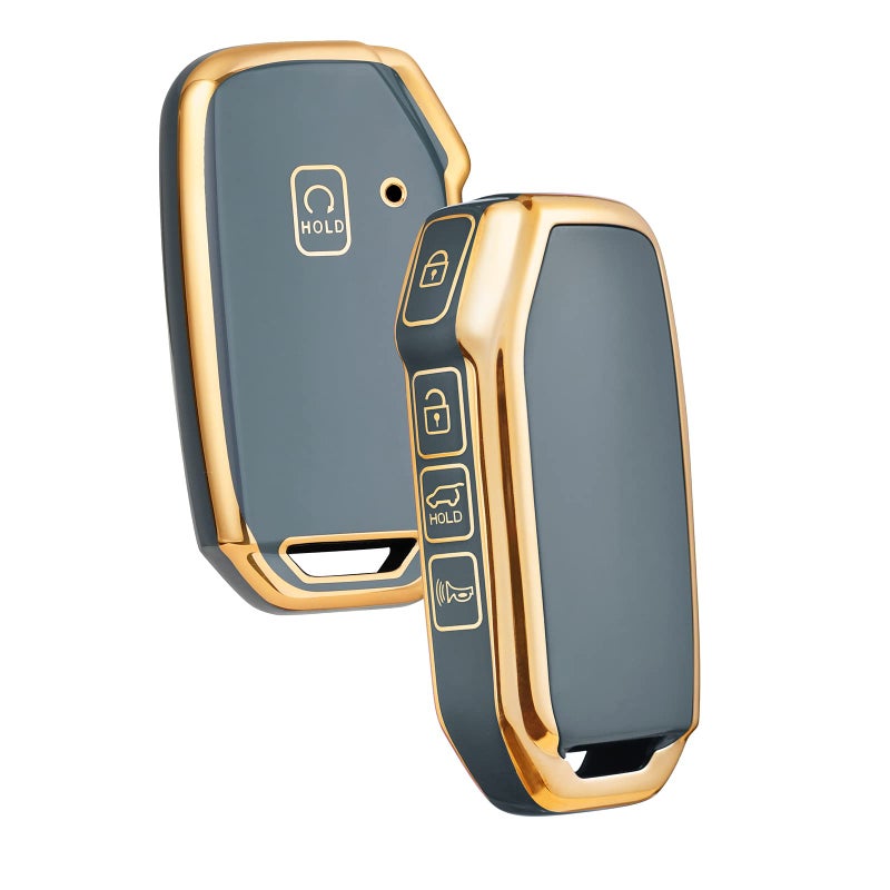 ELOHEI Key Fob Cover for Kia Key Fob Case Accessories for 20192022 Kia Soul Forte Telluride K5K3 Seltos NIRO Sportage Sorento Premium Soft TPU 360 Degree Full ProtectionBlue
