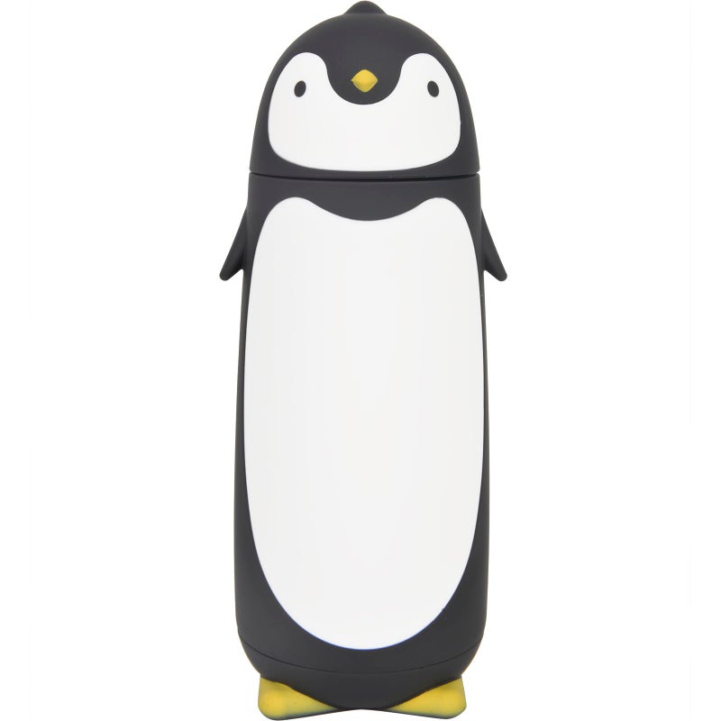 Penguin Insulated Water Bottle Stainless Steel Vacuum Double Walled Bottle Flask Travel Mug for Kids Students 96oz Black